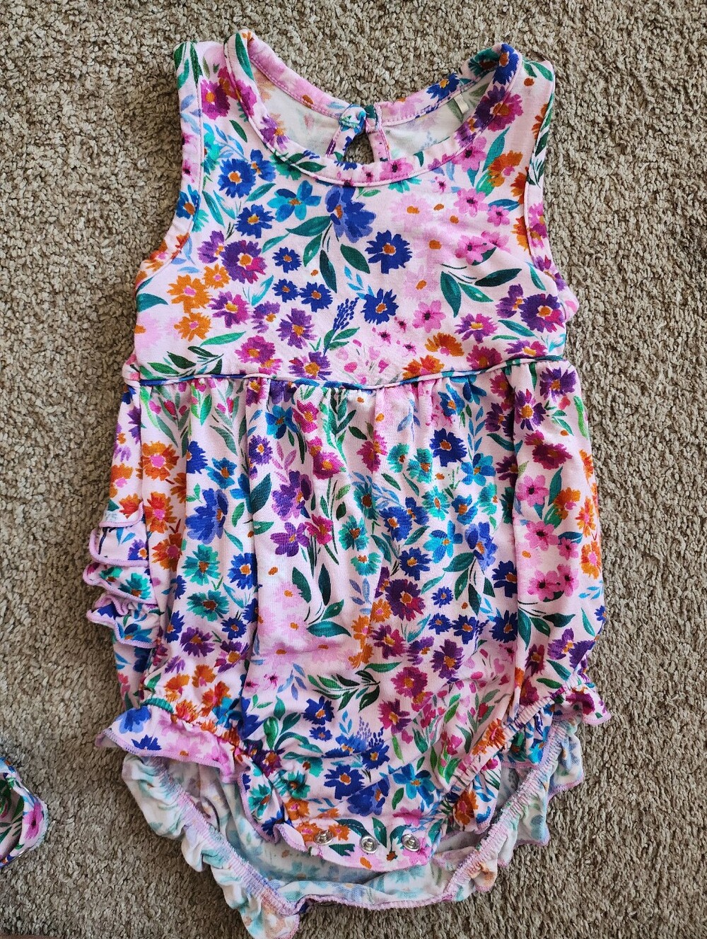 Little Sleepies Sweet Pea Bubble Romper 6-12 Months